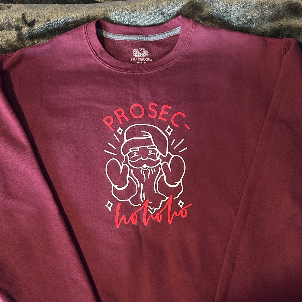 Burgundy Santa Graphic Sweatshirt